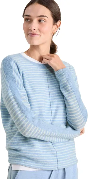 vineyard vines Women's Seaspun Cashmere Striped Crewneck Sweater