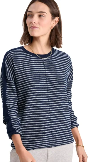 vineyard vines Women's Seaspun Cashmere Striped Crewneck Sweater