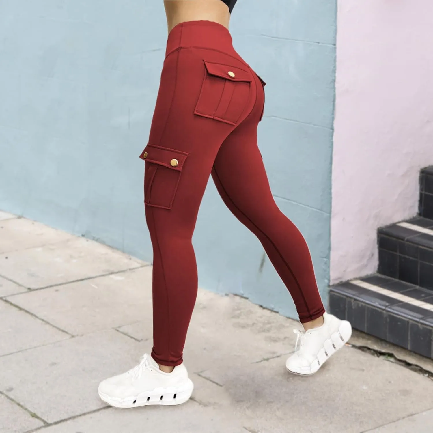 Wide Leg Pants Woman High Waist Yoga Pants Thermal Stripe Print Imitation Denim Leggings Tights Hiking Pant Outfits
