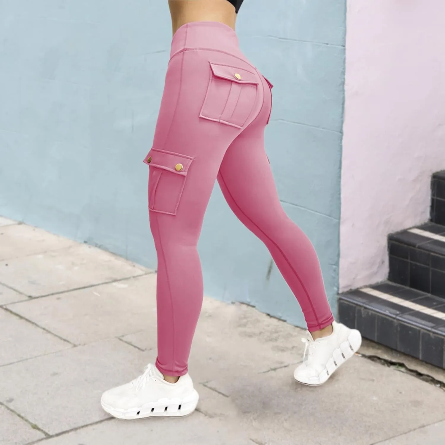 Wide Leg Pants Woman High Waist Yoga Pants Thermal Stripe Print Imitation Denim Leggings Tights Hiking Pant Outfits