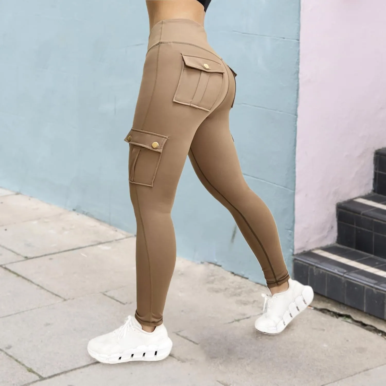 Wide Leg Pants Woman High Waist Yoga Pants Thermal Stripe Print Imitation Denim Leggings Tights Hiking Pant Outfits
