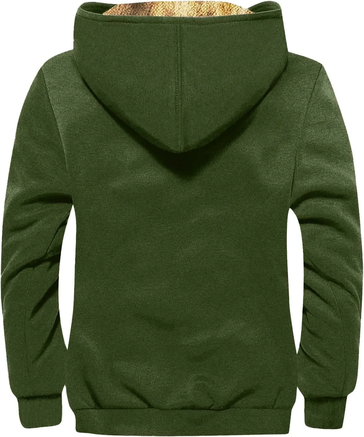 Winter Jackets For Men Sherpa With Hood Casual Winter Coats Fleece Zipper Hoodie Big And Tall 2024 Fall Outfits Pocket