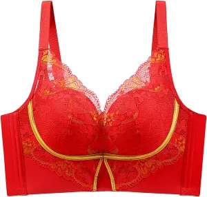 Women Comfort Wirefree Smoothing Bra Sexy Lace Push Up Bras with Support No Underwire Bralettes Fashion Everyday Bras