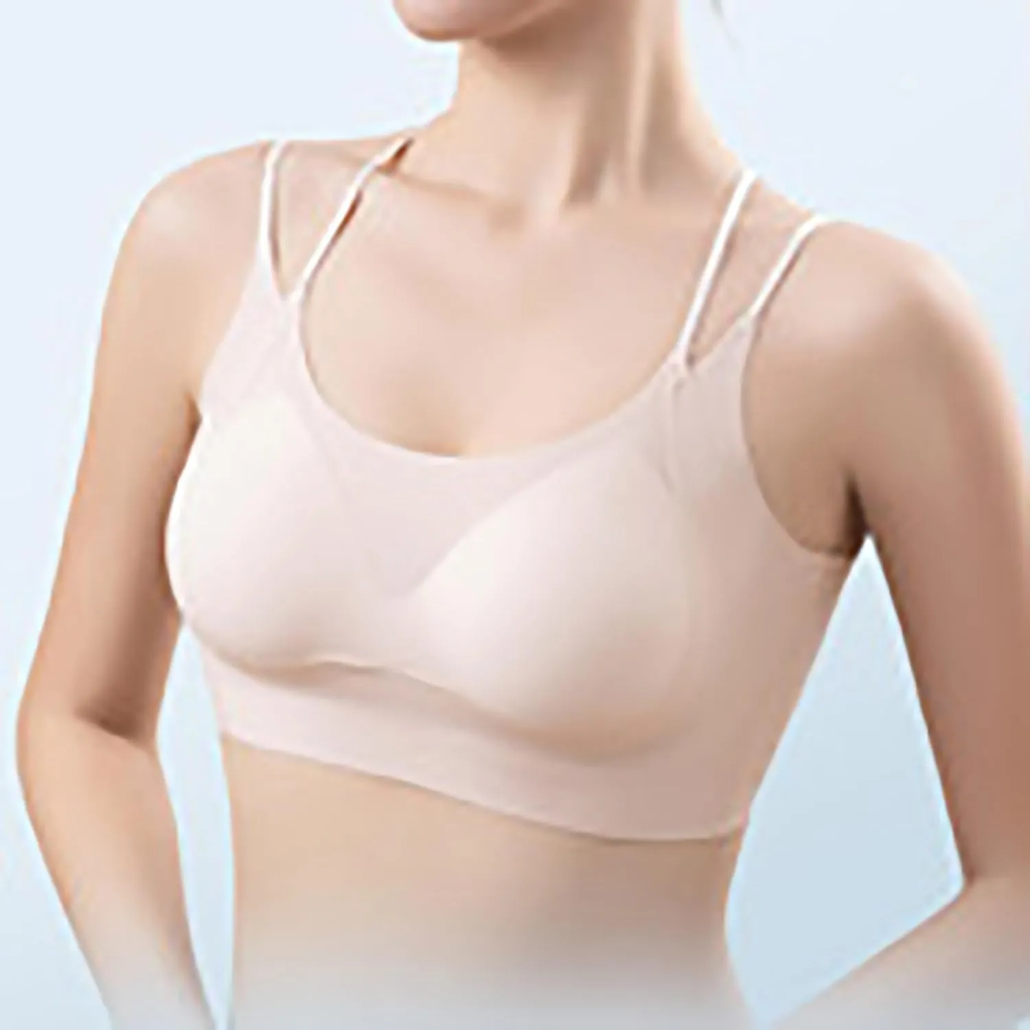 Women Workout Bralettes Breathable Seamless Comfortable Push Up Bra Criss Cross Gym Strappy Crop Top Bralette