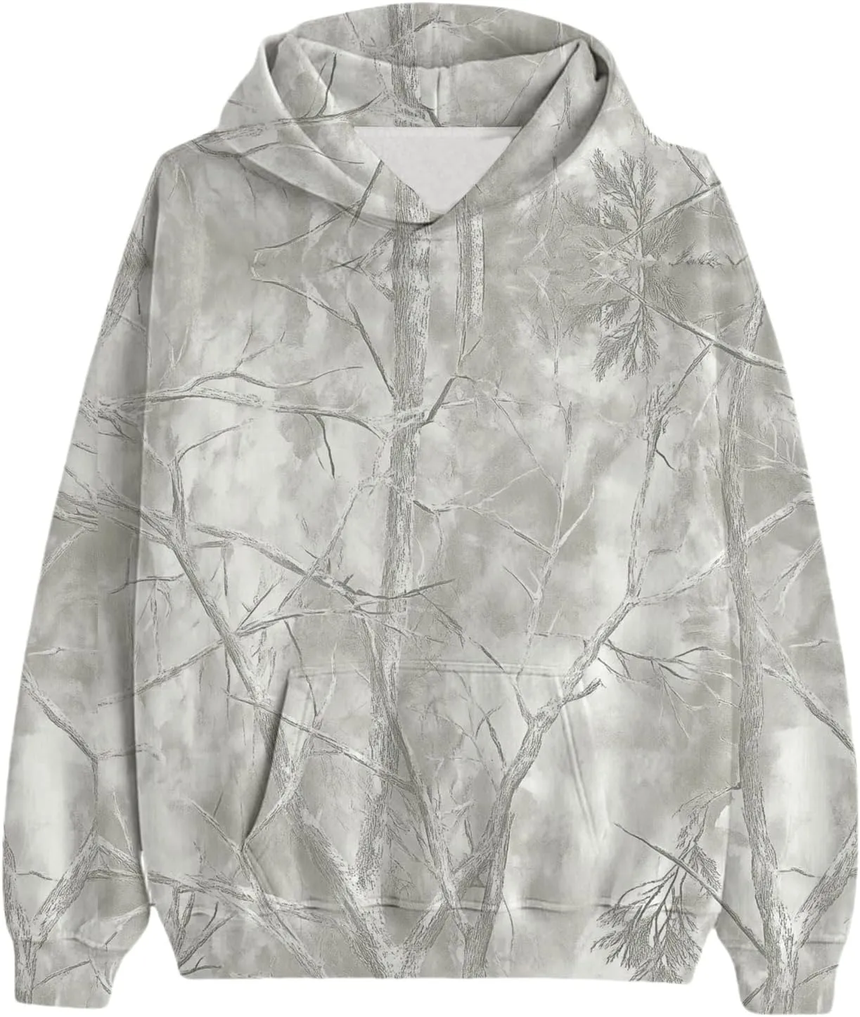 Womens Camo Hoodie Maple Leaf Printed Sweatshirt Oversized Hooded Sweatshirt Fleece Pullover Sweatshirt Trendy Outfits