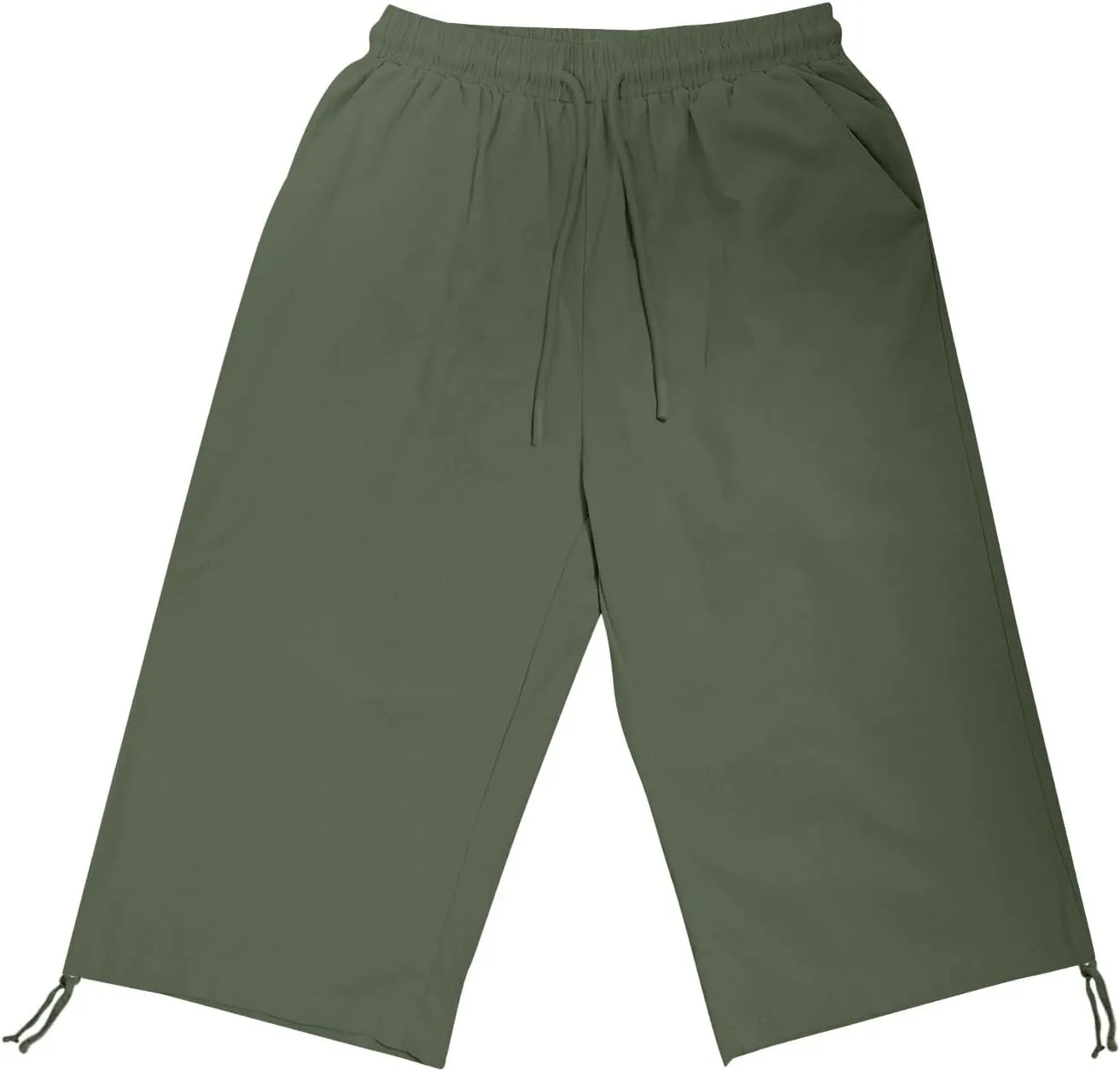Women's Cotton Linen Summer Palazzo Pants Loose Cotton and Linen Pants Summer Drawstring Waist Wide Leg Pants