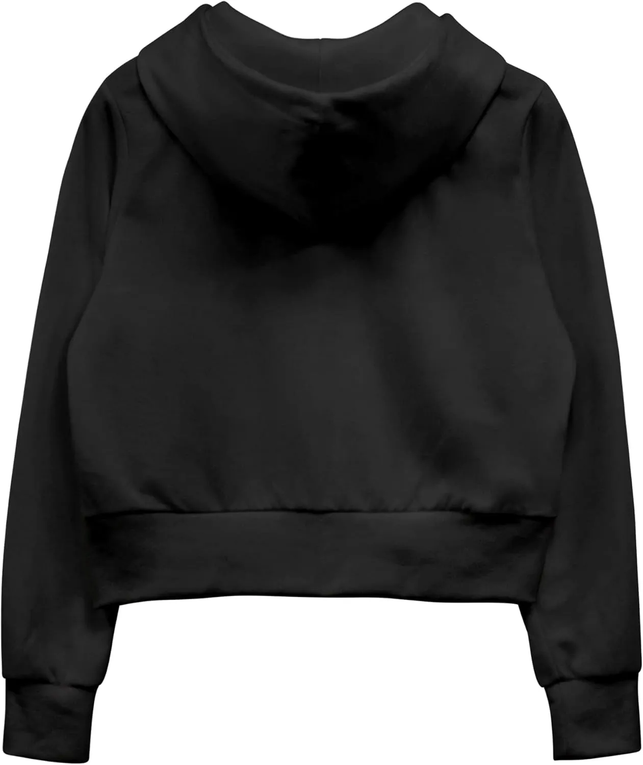 Women's Cropped Zip Up Hoodie Long Sleeve Sweatshirt Jacket