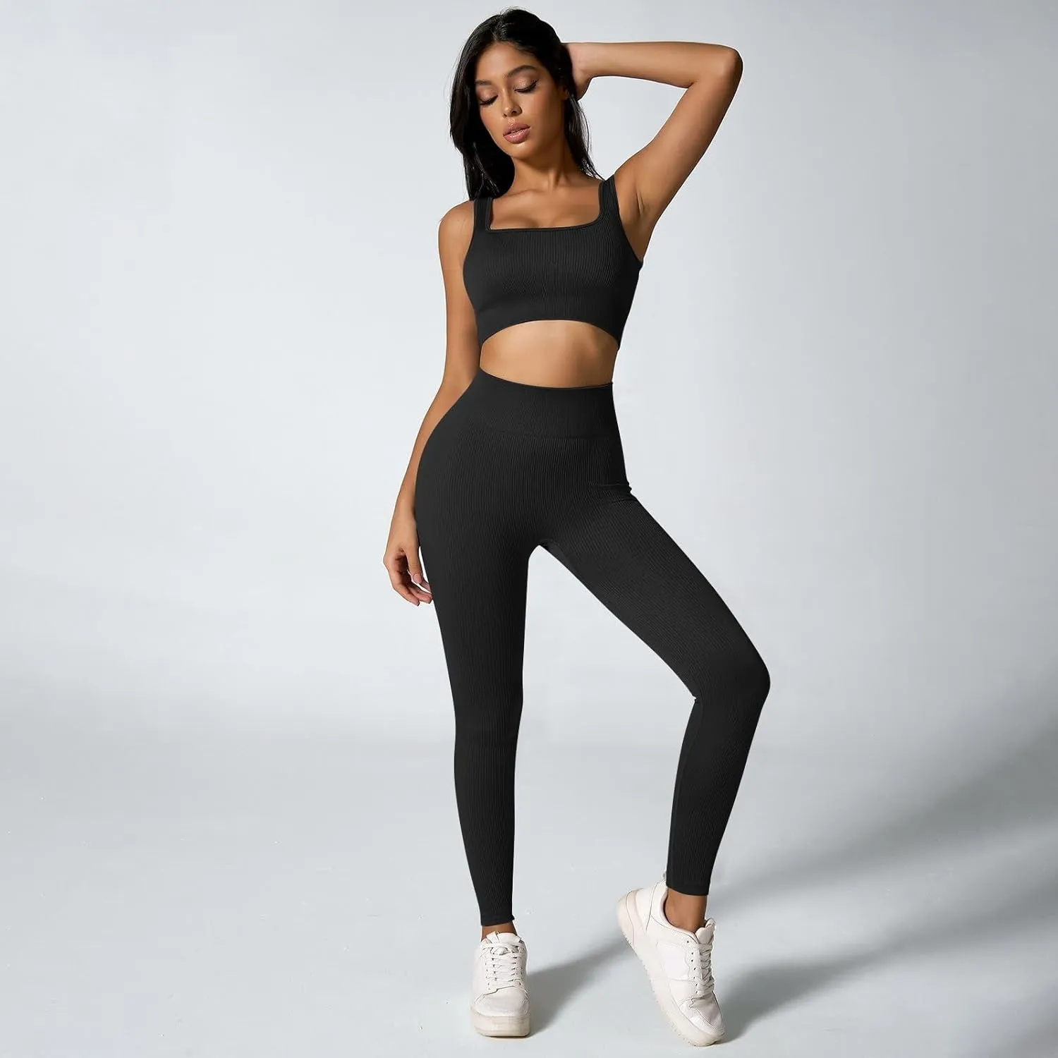 Women's High-Waisted Yoga Pants Butt Lifting Soft Lounge Active Stretchy Yoga Leggings