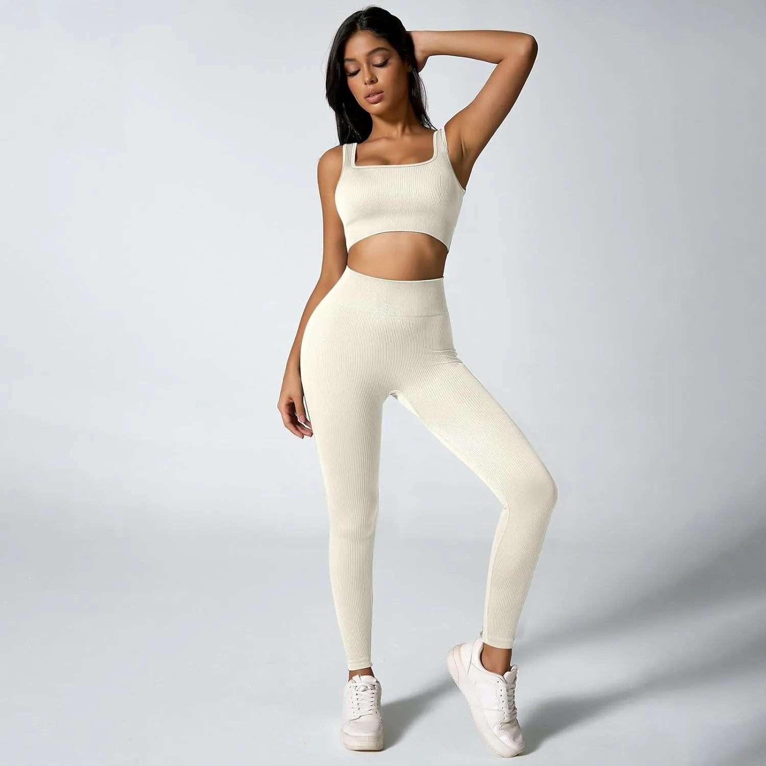 Women's High-Waisted Yoga Pants Butt Lifting Soft Lounge Active Stretchy Yoga Leggings