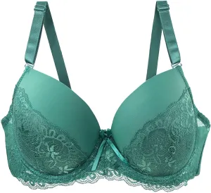Women's Lace Bras Comfortable No Underwire Adjustable Straps Breath Bra Full Coverage Push Up Lift Everyday Bralettes