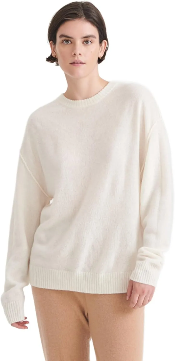 Women's Lightweight Reversible Cashmere Crewneck Sweater