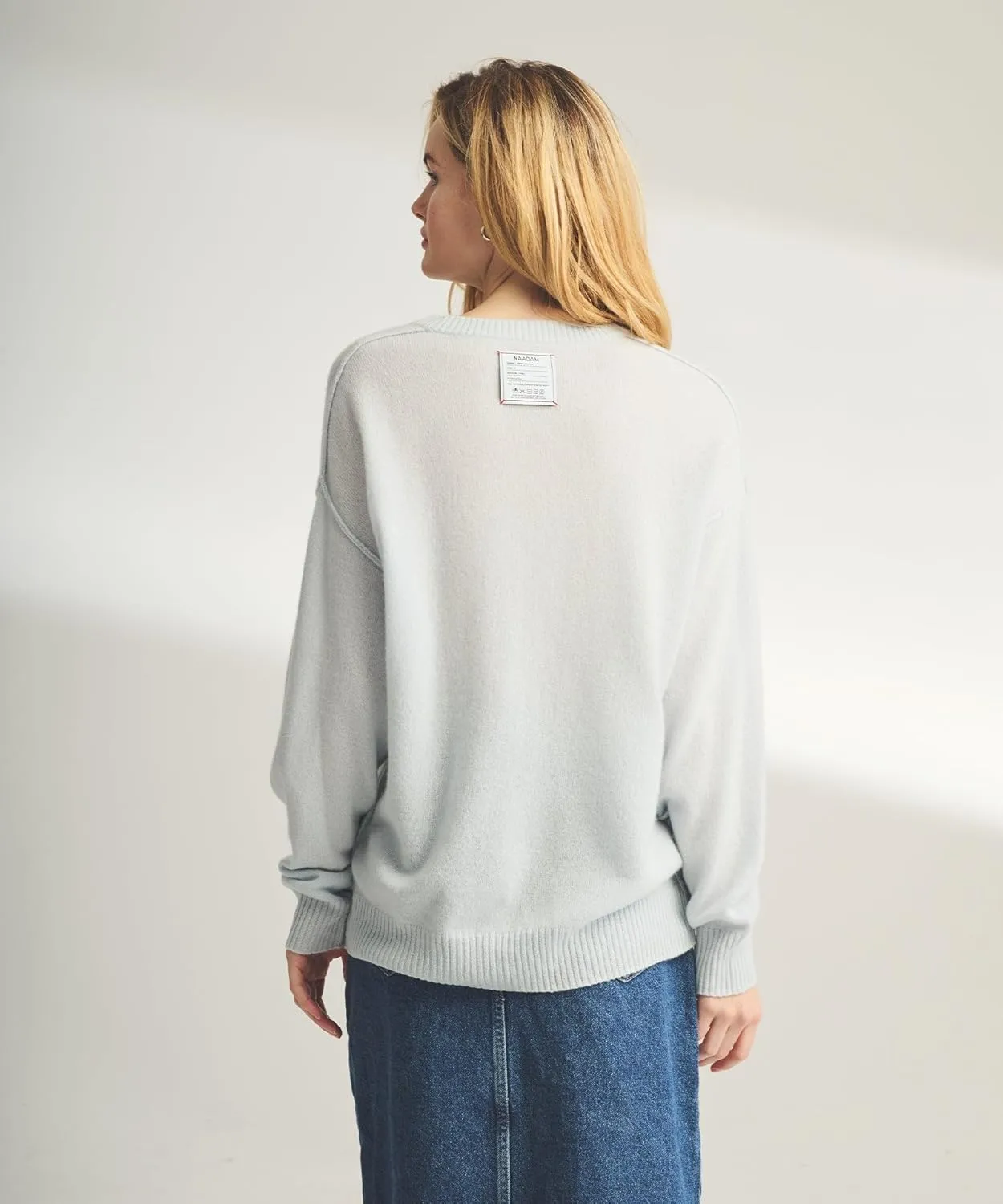 Women's Lightweight Reversible Cashmere Crewneck Sweater