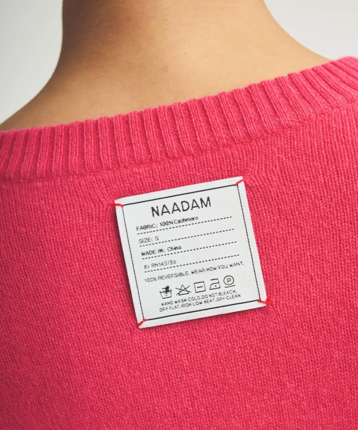 Women's Lightweight Reversible Cashmere Crewneck Sweater