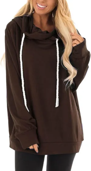 Womens Oversize Fleece Hoodies Casual Long Sleeve Sweatshirt Drawstring Tops Fashion Winter Fall y2k Outfits 2024