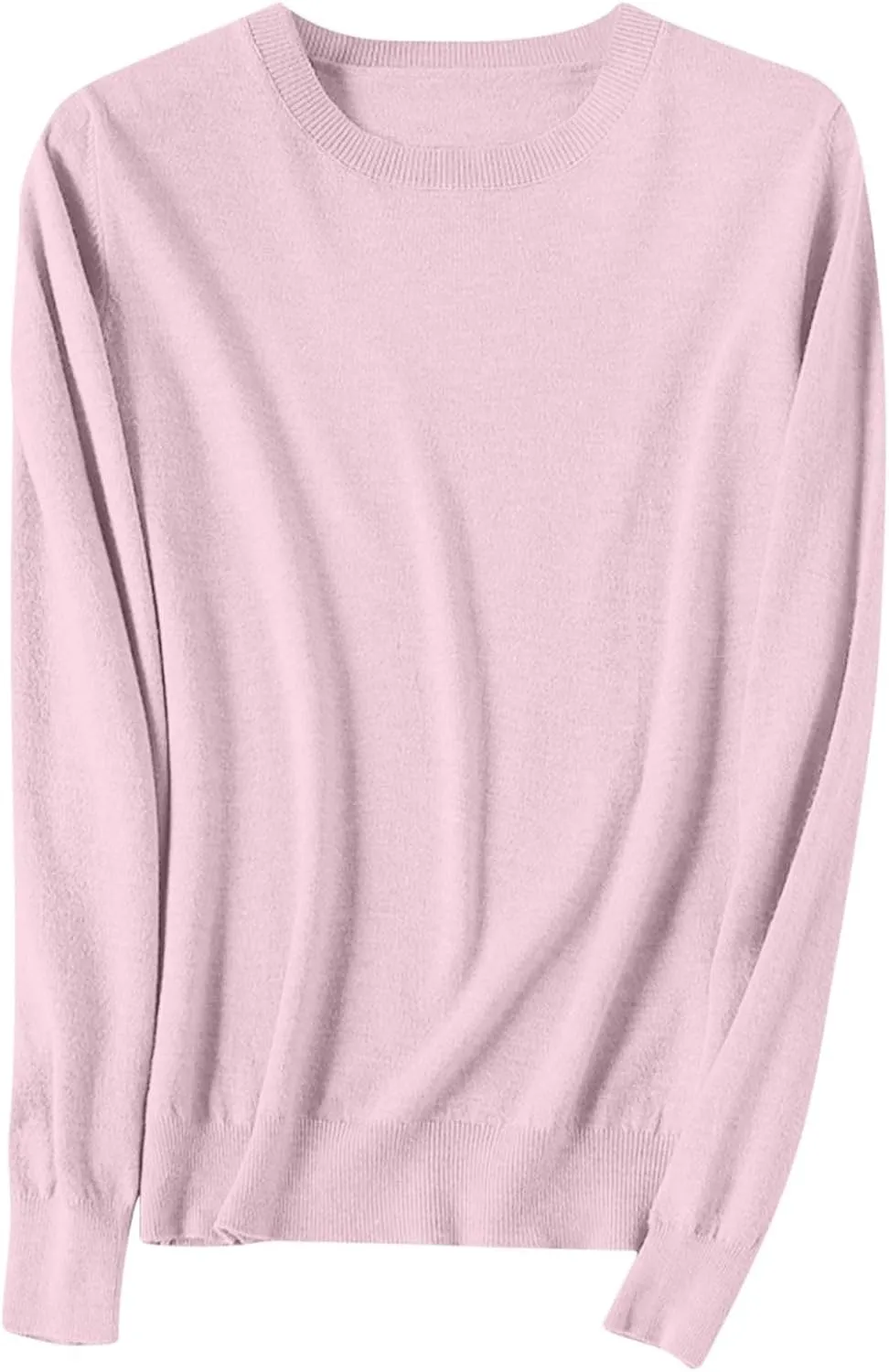 Womens Sweaters Knit Fuzzy Long Sleeve Solid Color Casual Pullover Tops Soft Warm Loose Trendy Winter Sweaters