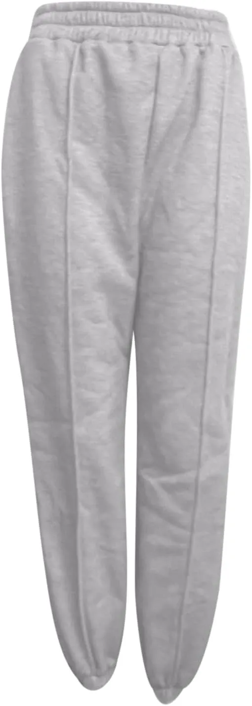 Womens Sweatpants High Waisted Athletic Joggers Pants Fleece Sweat Pant Cinch Bottom Pants with Pants