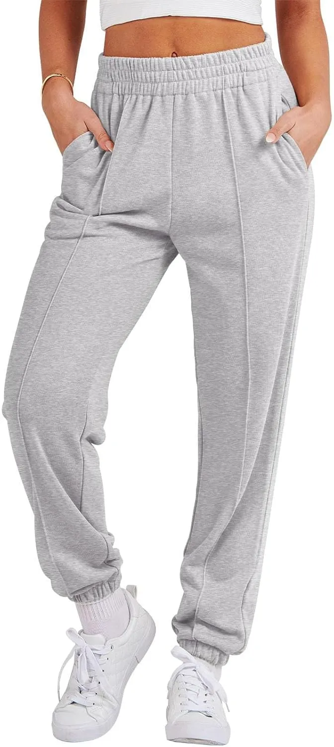 Womens Sweatpants High Waisted Athletic Joggers Pants Fleece Sweat Pant Cinch Bottom Pants with Pants