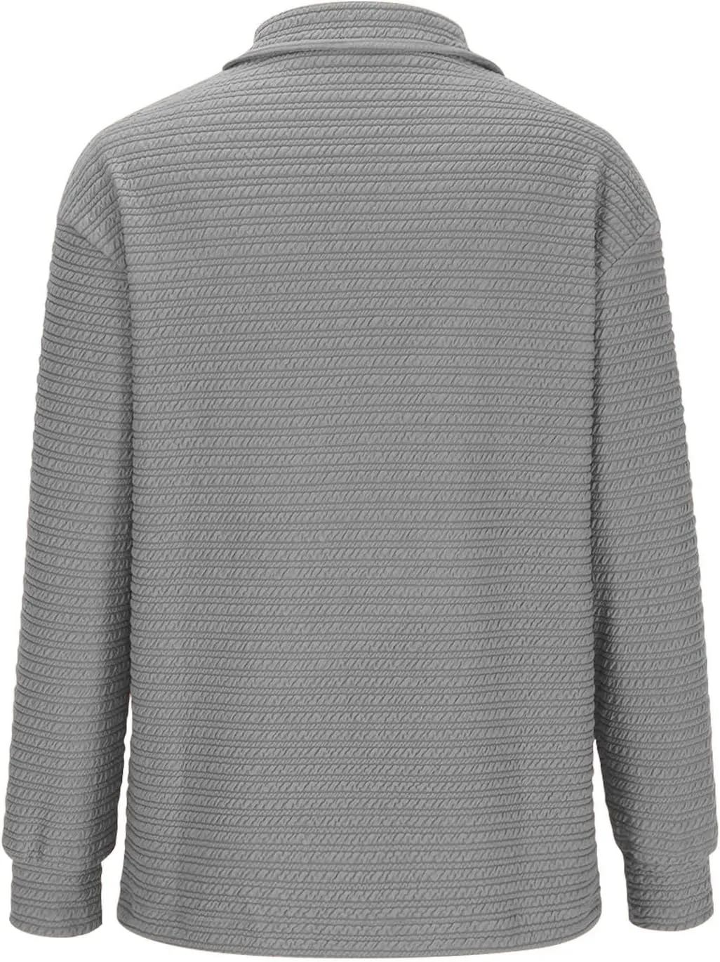 Womens Sweatshirts Half Zip Long Sleeve Sweater Fashion Waffle Plain Warm Tops Fall Trendy Fleece Pullover Top 2024