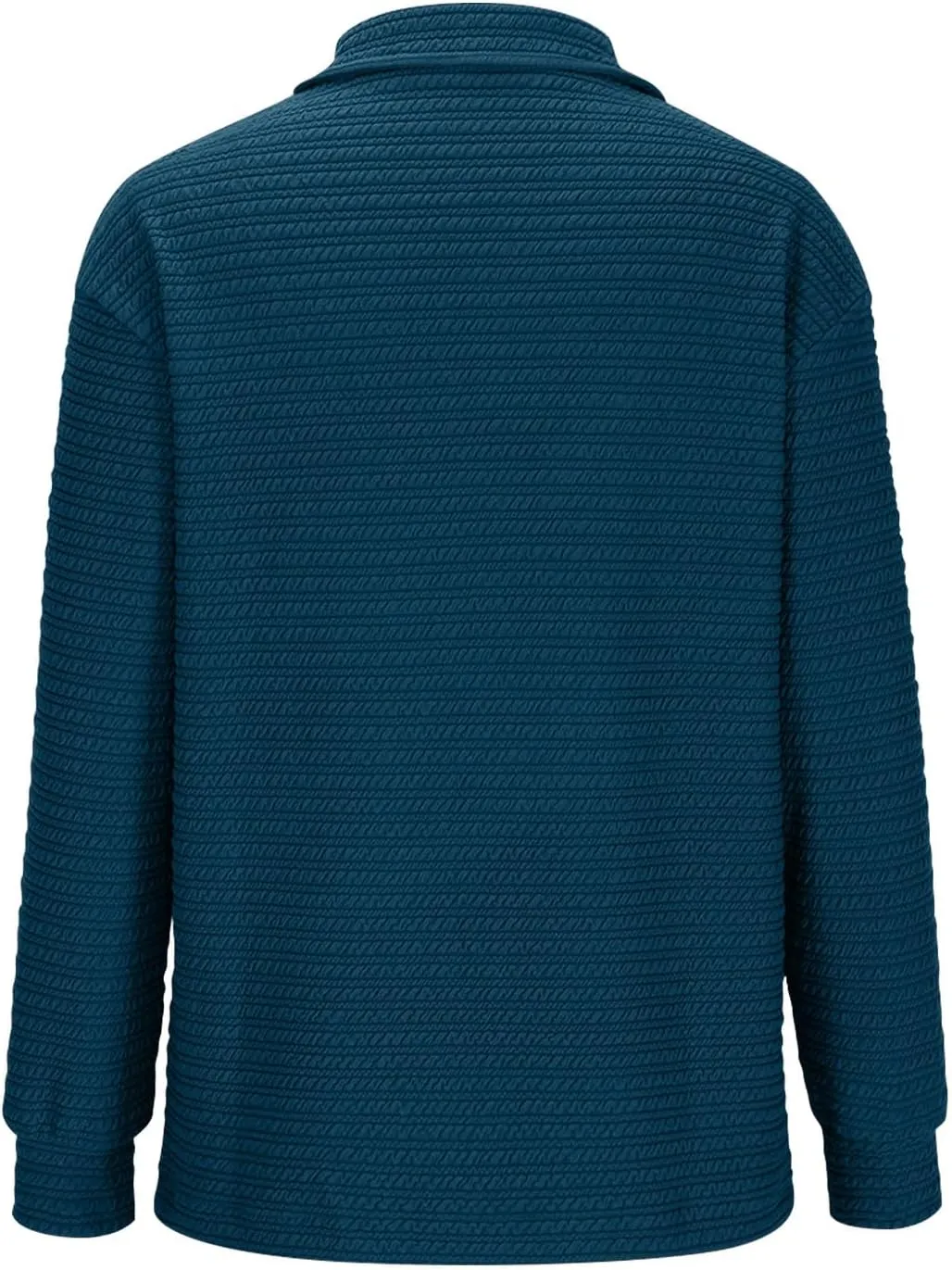 Womens Sweatshirts Half Zip Long Sleeve Sweater Fashion Waffle Plain Warm Tops Fall Trendy Fleece Pullover Top 2024