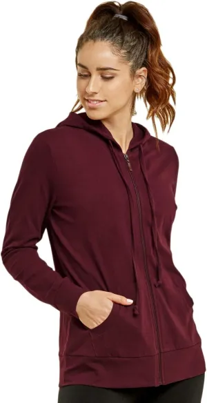 Women's Thin Cotton Zip Up Hoodie Jacket