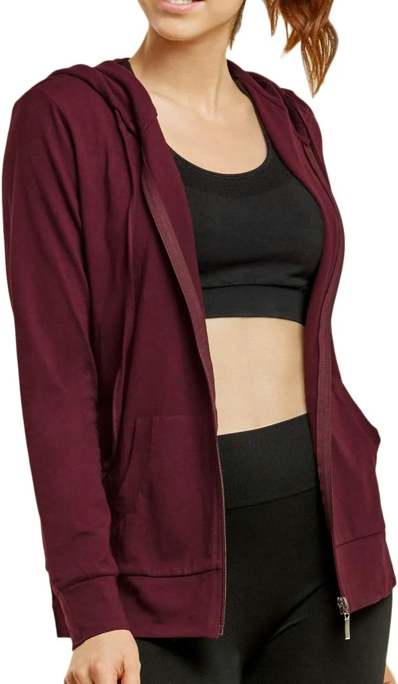 Women's Thin Cotton Zip Up Hoodie Jacket