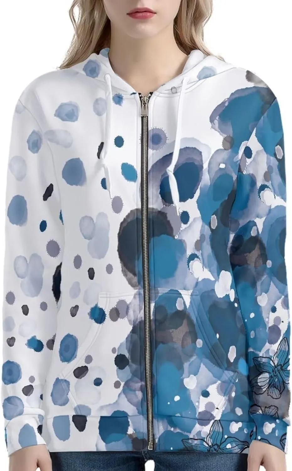 Womens Tie Dye Sweatshirt Merry And Bright Sweatshirt Zip Up Hoodie