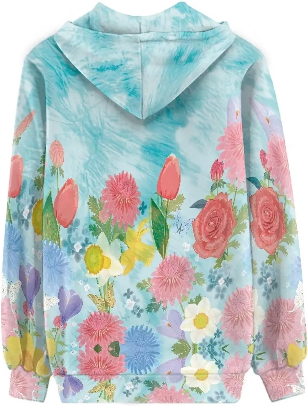 Womens Tie Dye Sweatshirt Merry And Bright Sweatshirt Zip Up Hoodie
