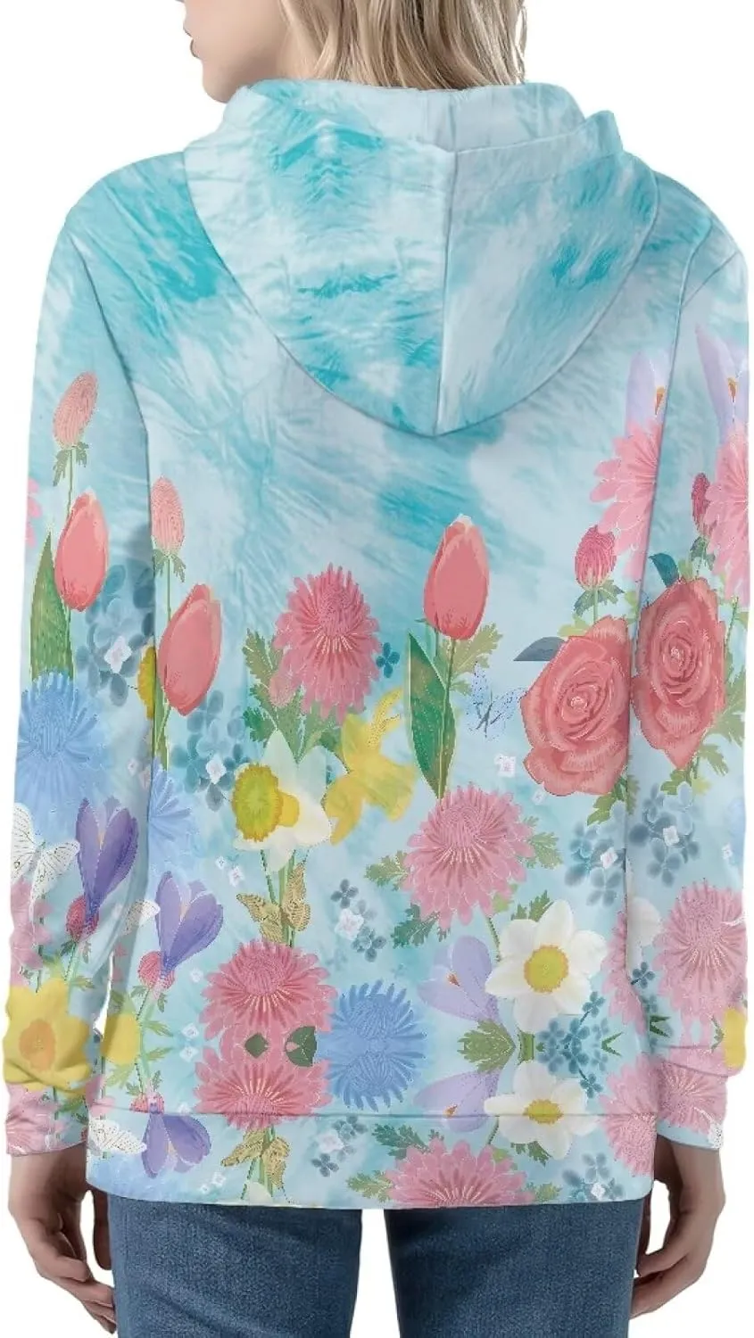 Womens Tie Dye Sweatshirt Merry And Bright Sweatshirt Zip Up Hoodie