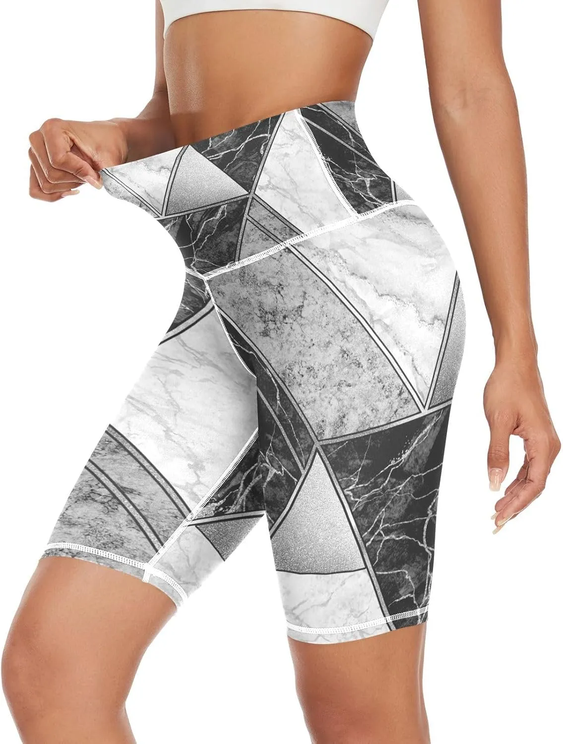 Women's Tummy Control Yoga Leggings, Shorts with Back Pocket, Capri Pants XS-XXL