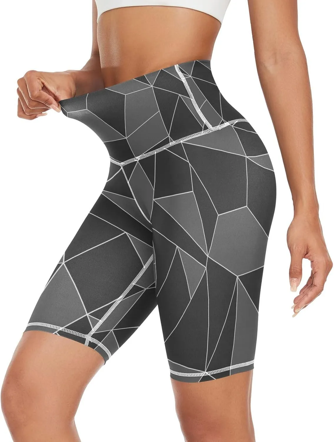 Women's Tummy Control Yoga Leggings, Shorts with Back Pocket, Capri Pants XS-XXL