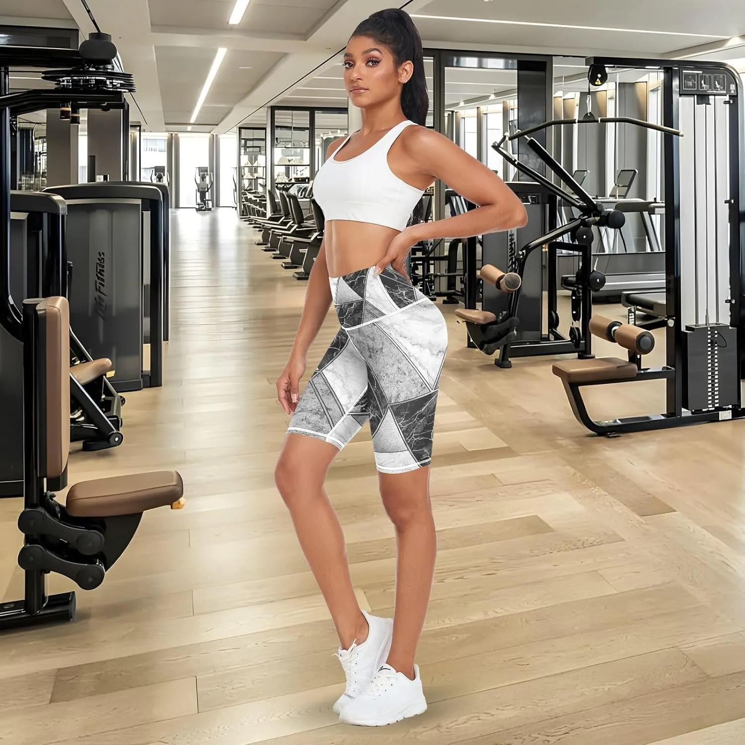 Women's Tummy Control Yoga Leggings, Shorts with Back Pocket, Capri Pants XS-XXL