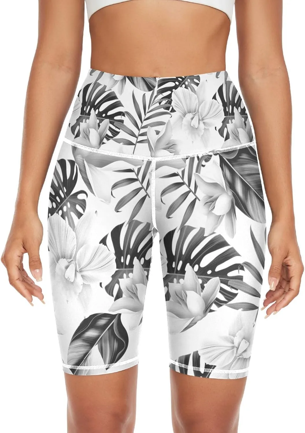 Women's Tummy Control Yoga Leggings, Shorts with Back Pocket, Capri Pants XS-XXL