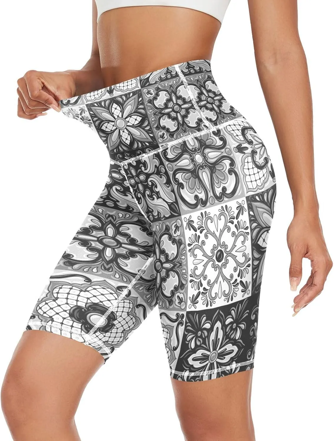 Women's Tummy Control Yoga Leggings, Shorts with Back Pocket, Capri Pants XS-XXL