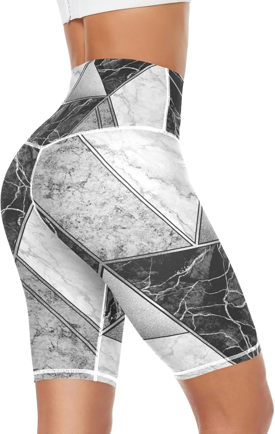 Women's Tummy Control Yoga Leggings, Shorts with Back Pocket, Capri Pants XS-XXL