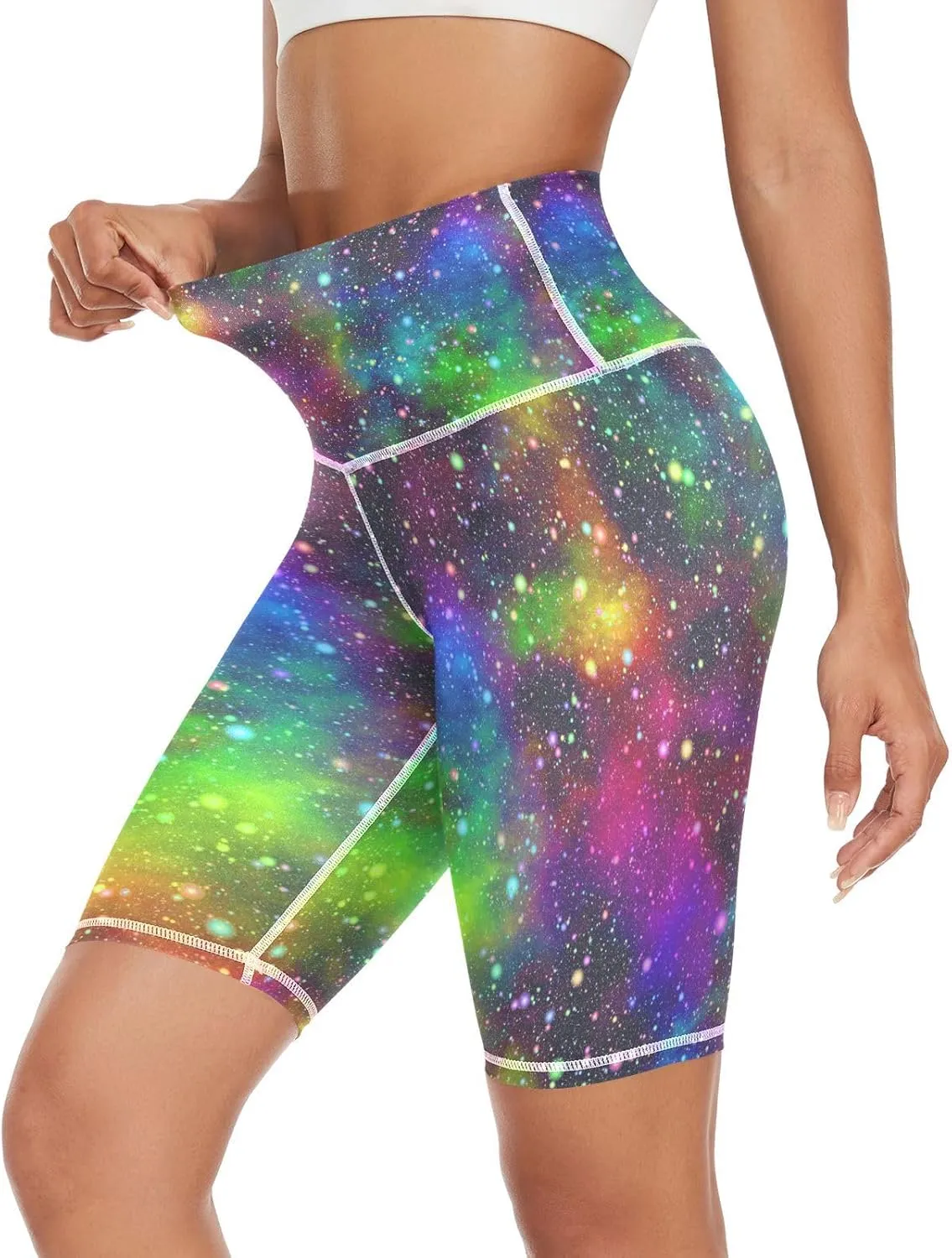 Women's Tummy Control Yoga Leggings, Shorts with Back Pocket, Capri Pants XS-XXL