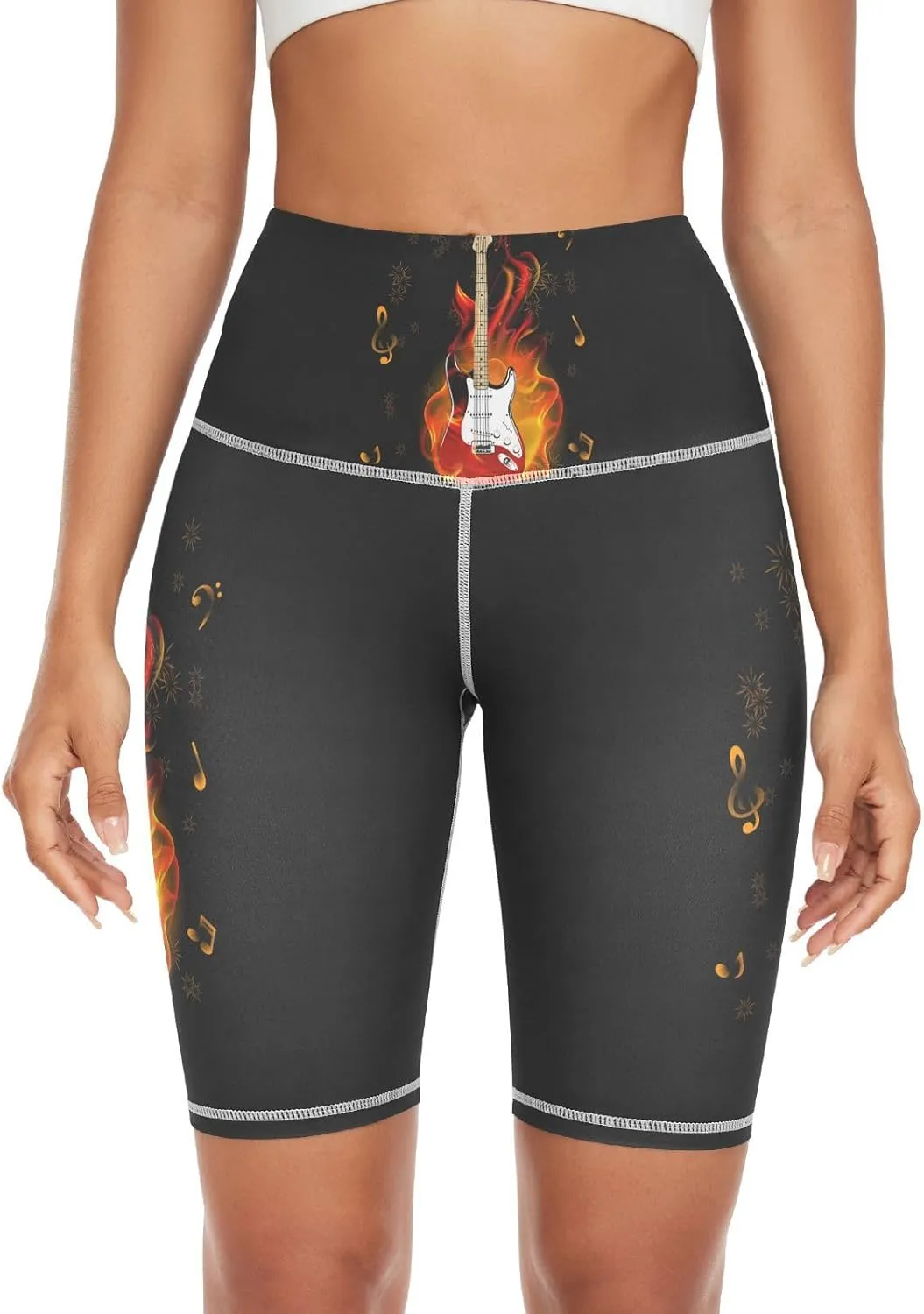 Women's Tummy Control Yoga Leggings, Shorts with Back Pocket, Capri Pants XS-XXL