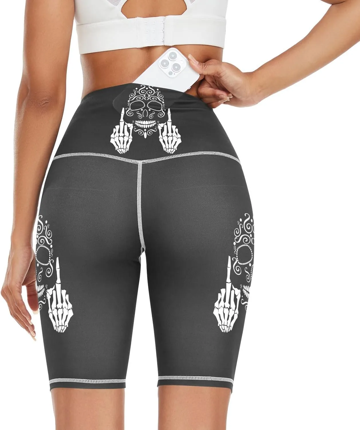 Women's Tummy Control Yoga Leggings, Shorts with Back Pocket, Capri Pants XS-XXL