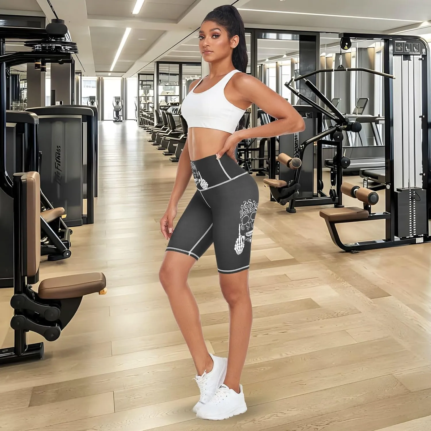 Women's Tummy Control Yoga Leggings, Shorts with Back Pocket, Capri Pants XS-XXL