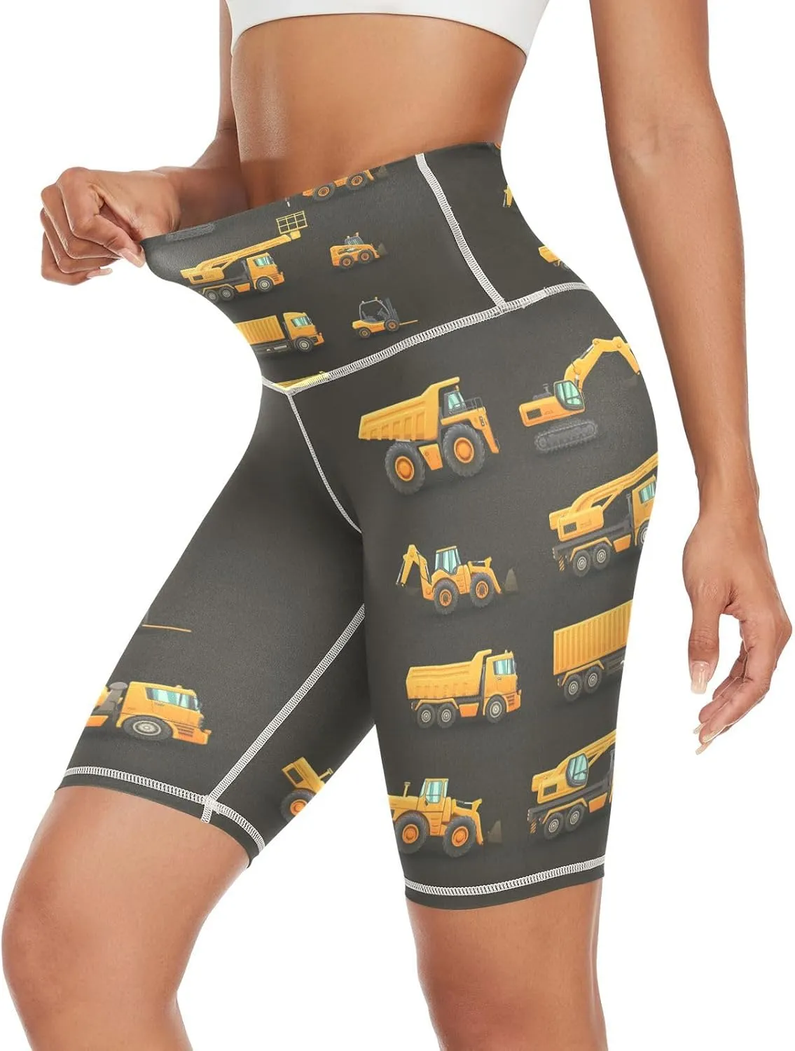 Women's Tummy Control Yoga Leggings, Shorts with Back Pocket, Capri Pants XS-XXL