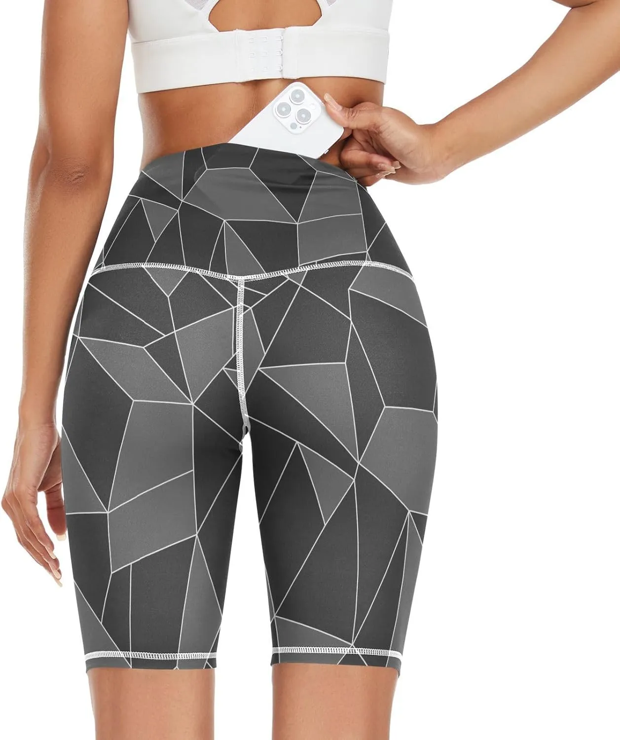 Women's Tummy Control Yoga Leggings, Shorts with Back Pocket, Capri Pants XS-XXL