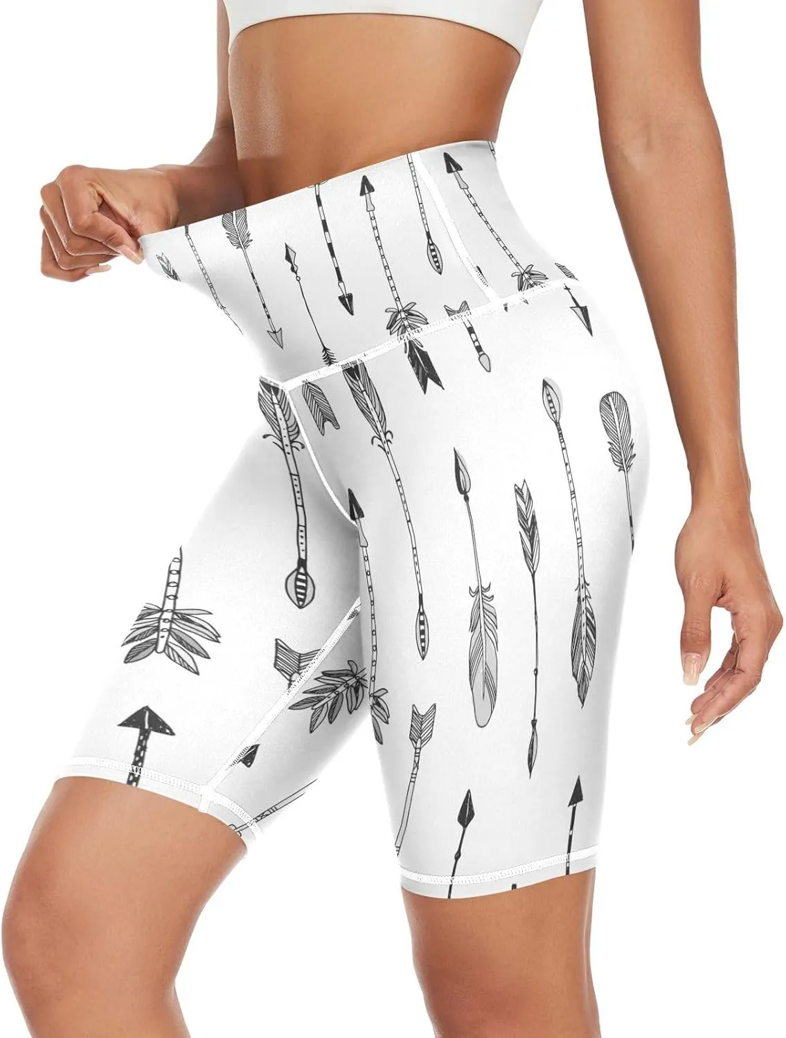 Women's Tummy Control Yoga Leggings, Shorts with Back Pocket, Capri Pants XS-XXL