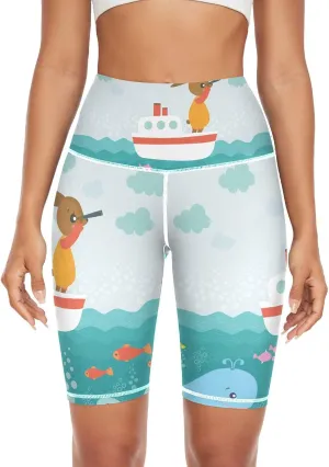 Women's Tummy Control Yoga Leggings, Shorts with Back Pocket, Capri Pants XS-XXL