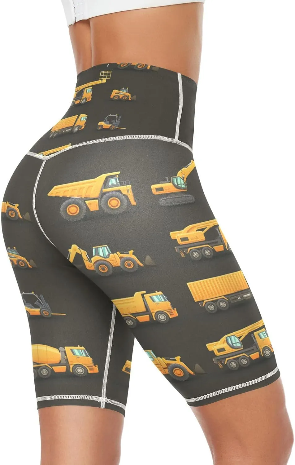 Women's Tummy Control Yoga Leggings, Shorts with Back Pocket, Capri Pants XS-XXL