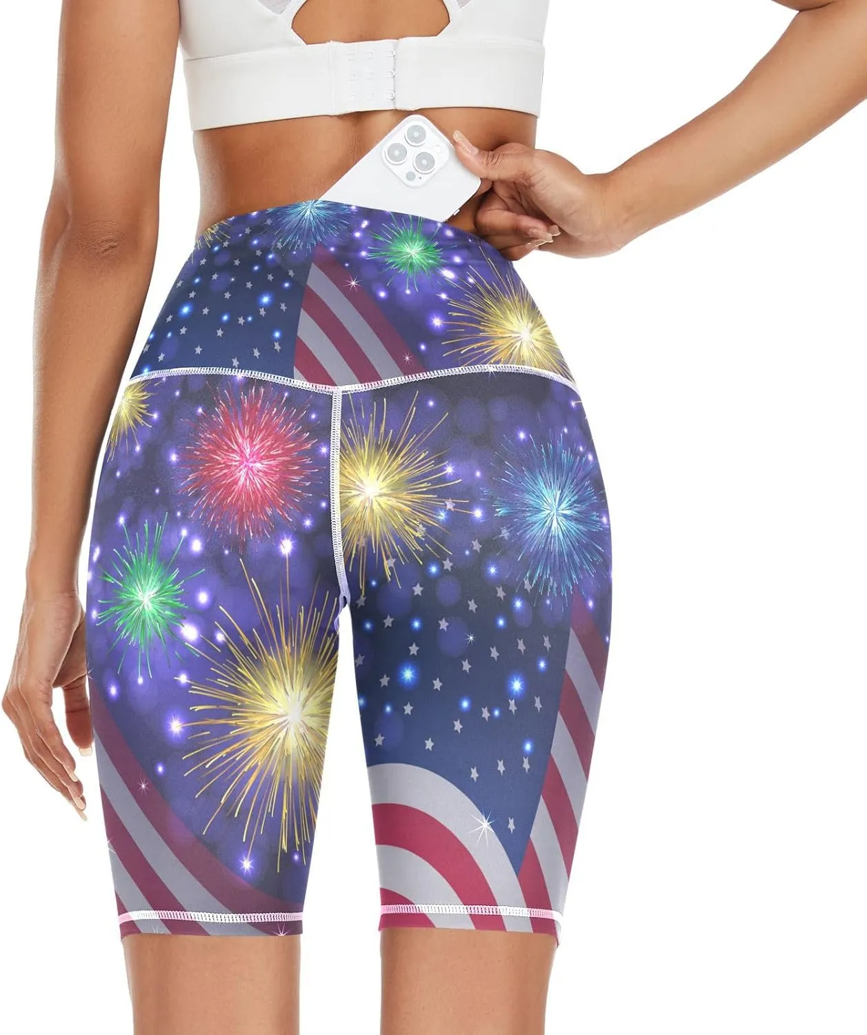 Women's Tummy Control Yoga Leggings, Shorts with Back Pocket, Capri Pants XS-XXL