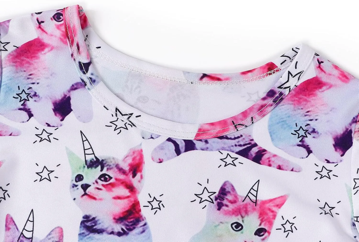 WonderBabe Girls Dresses Toddler Dinosaur Summer Sundress Kids Short Sleeve School Casual A Line Twirly Skater Dresses