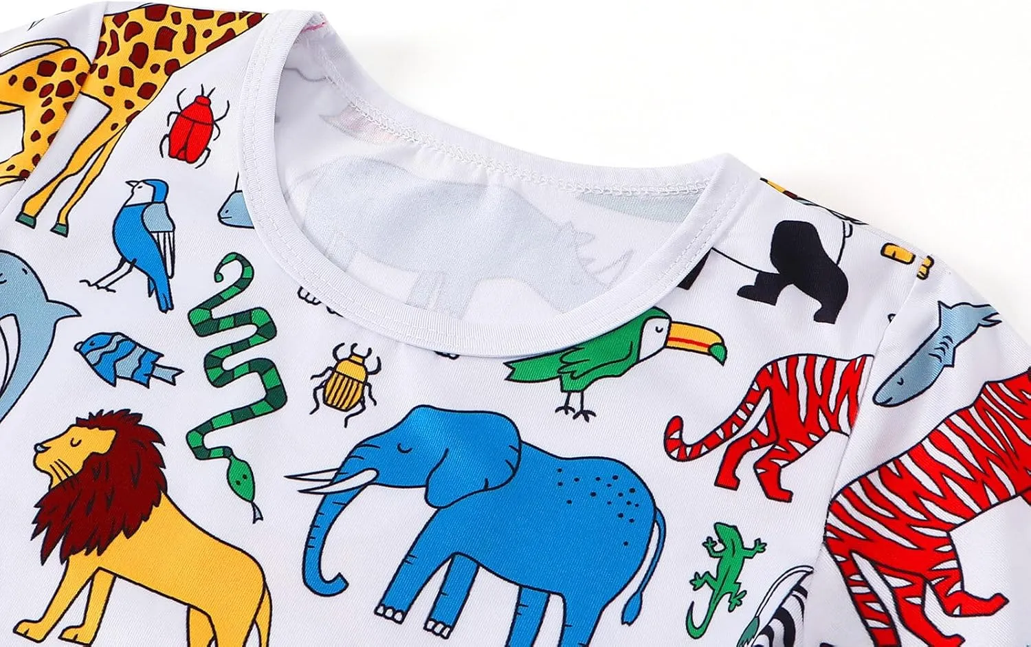 WonderBabe Girls Dresses Toddler Dinosaur Summer Sundress Kids Short Sleeve School Casual A Line Twirly Skater Dresses
