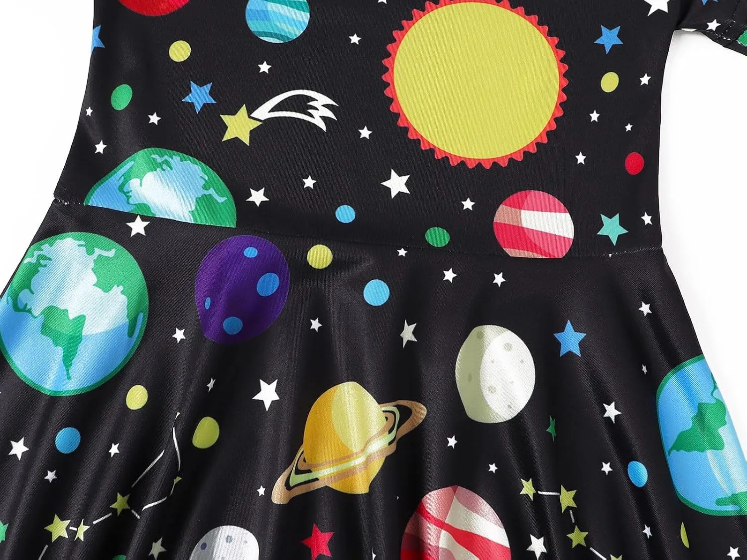 WonderBabe Girls Dresses Toddler Dinosaur Summer Sundress Kids Short Sleeve School Casual A Line Twirly Skater Dresses