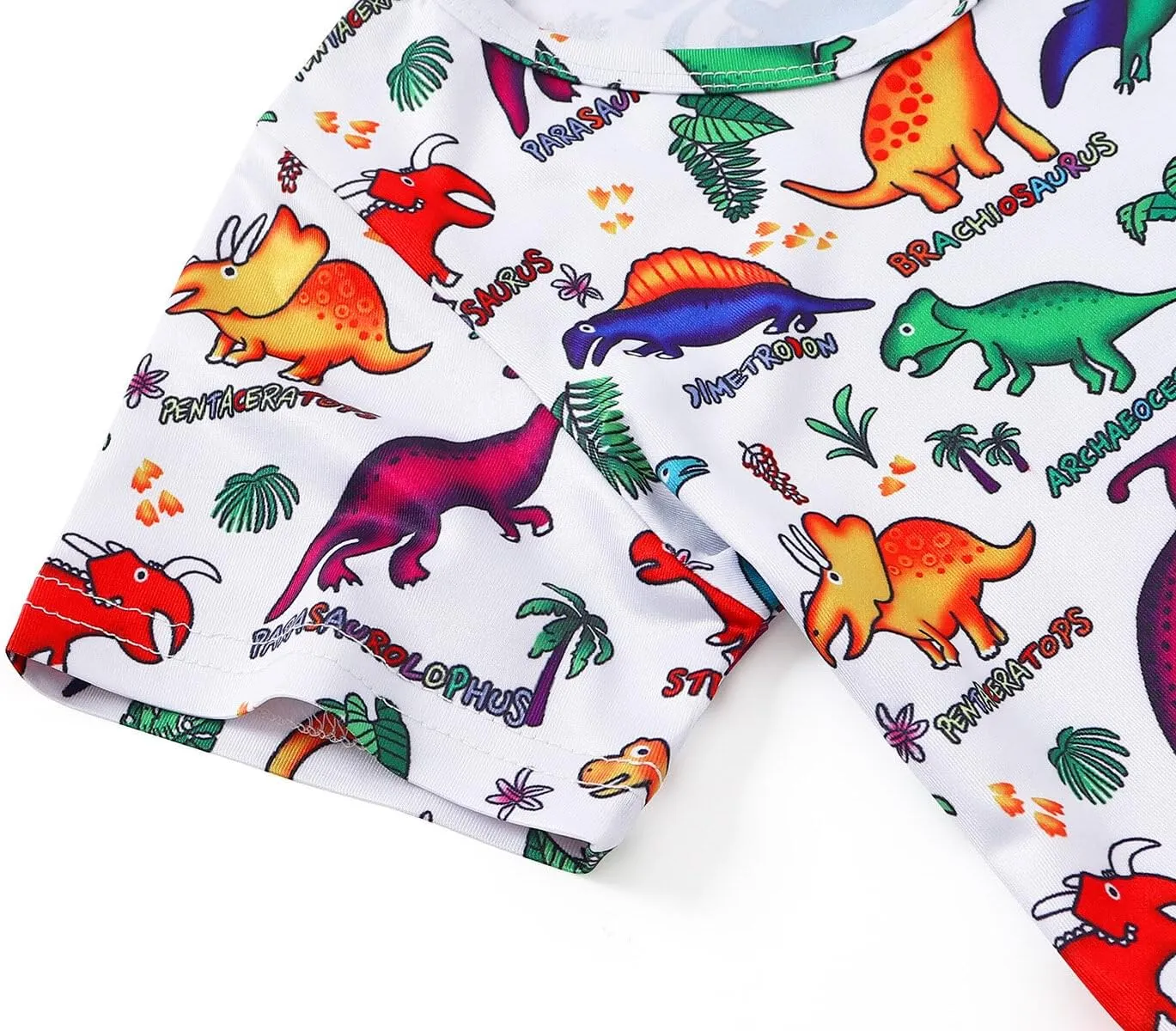 WonderBabe Girls Dresses Toddler Dinosaur Summer Sundress Kids Short Sleeve School Casual A Line Twirly Skater Dresses