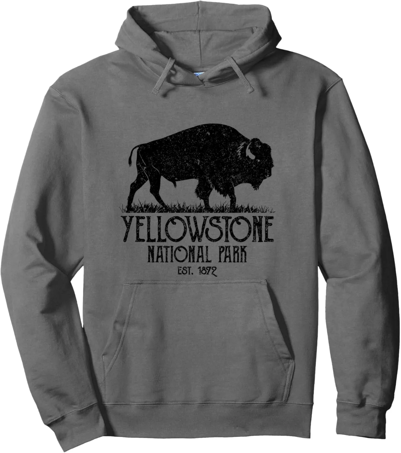 Yellowstone Hoodie Buffalo Bison Retro Vintage Yellowstone Pullover Hoodie